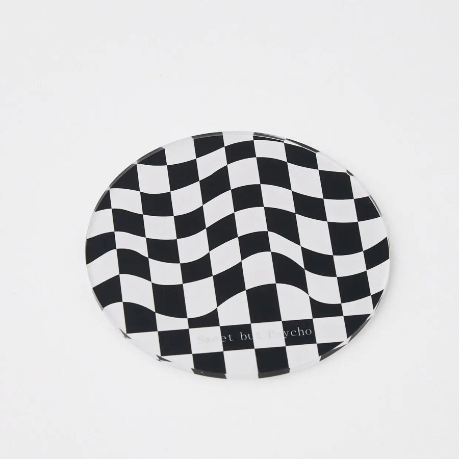 GigiandTom Check Acrylic Coaster Black | Tableware