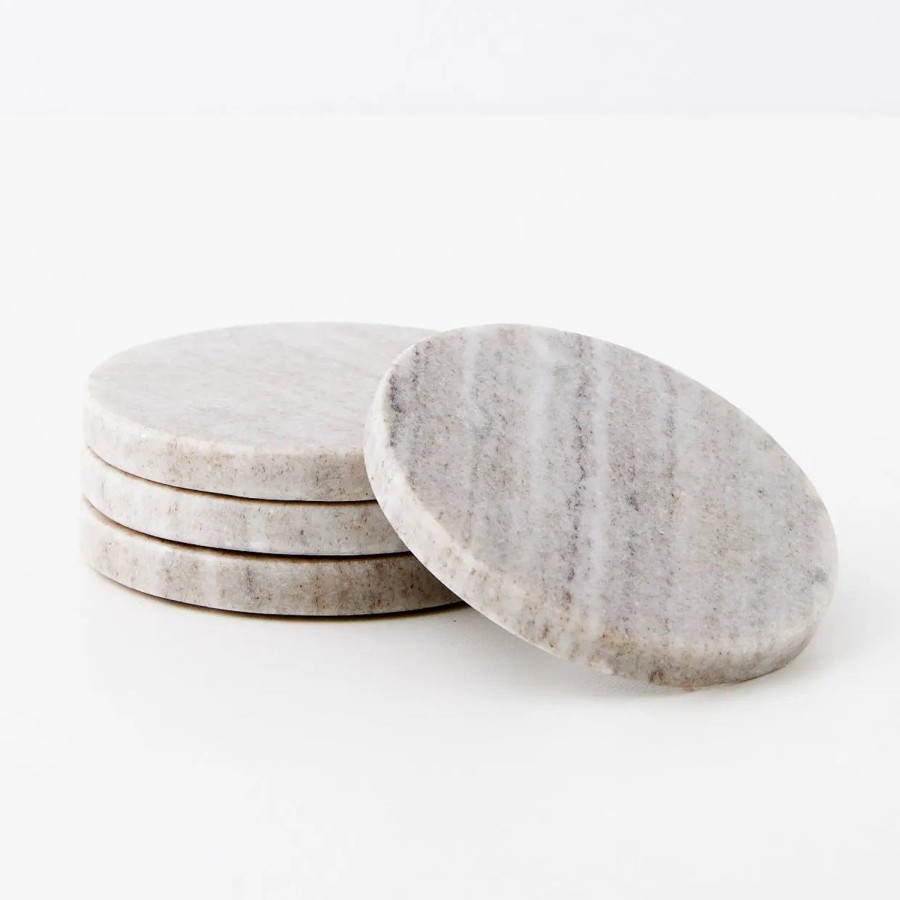 GigiandTom Marble Coasters 4 Pack Beige | Tableware