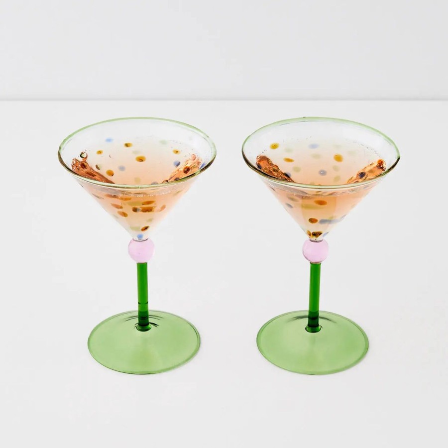 GigiandTom Bijoux Martini Cocktail Glass Set | Cocktail Glasses