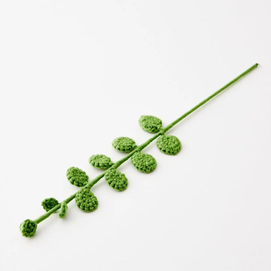 GigiandTom Eucalyptus Hand Knitted Crochet Flower Green | Vases