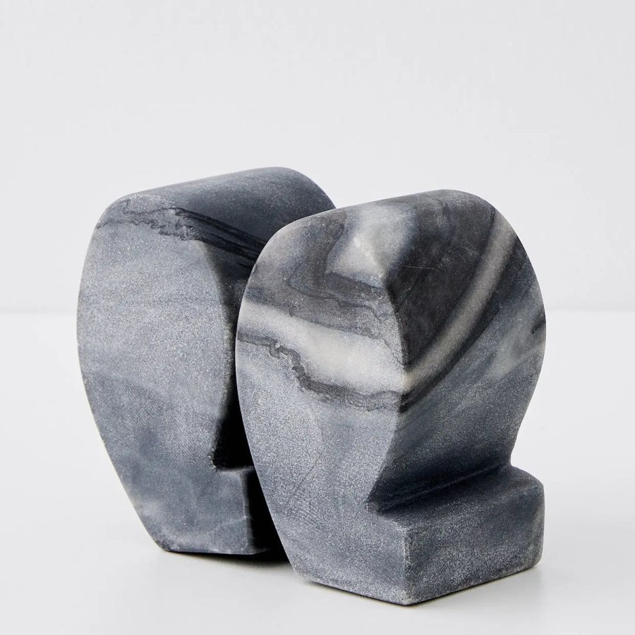 GigiandTom Quote Marble Bookends Grey | Decorative Objects & Trays