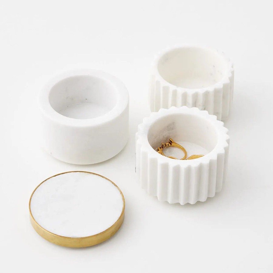 GigiandTom Keepsake 3 Piece Marble Stackable Trinket Dish | Jewellery Organisation