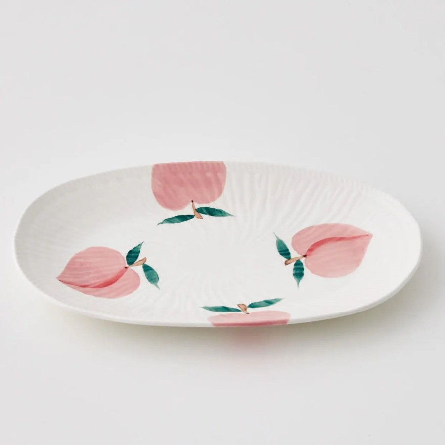 GigiandTom Peachy Keen Ceramic Serving Platter | Serveware