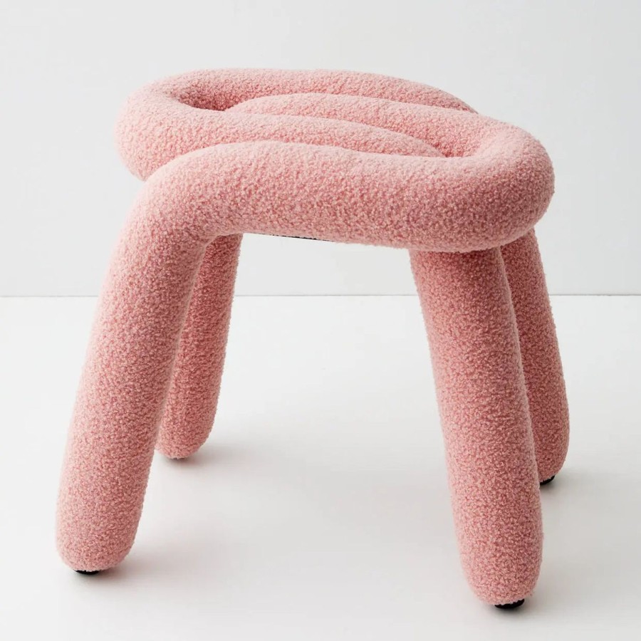 GigiandTom Berber Stool Boucle Pink | Furniture