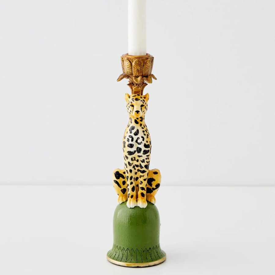 GigiandTom Leon Leopard Resin Candle Holder | Candle Holders