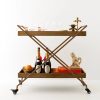 GigiandTom Metal Bar Cart Gold | Bar Tools & Accessories