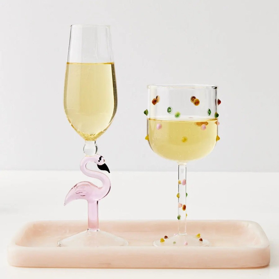 GigiandTom Flamingo Stem Champagne Glass | Wine Glasses