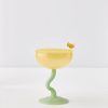 GigiandTom Bumble Cocktail Glass Yellow/Green | Cocktail Glasses