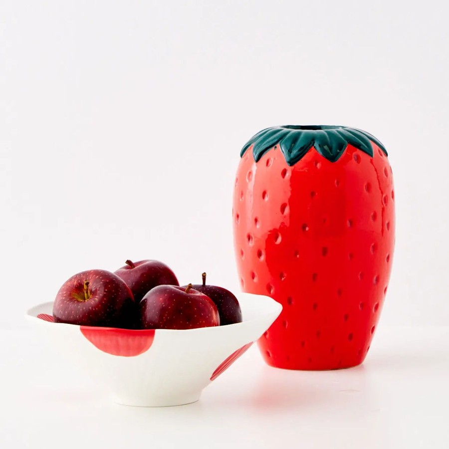 GigiandTom Strawberry Glazed Ceramic Vase | Vases