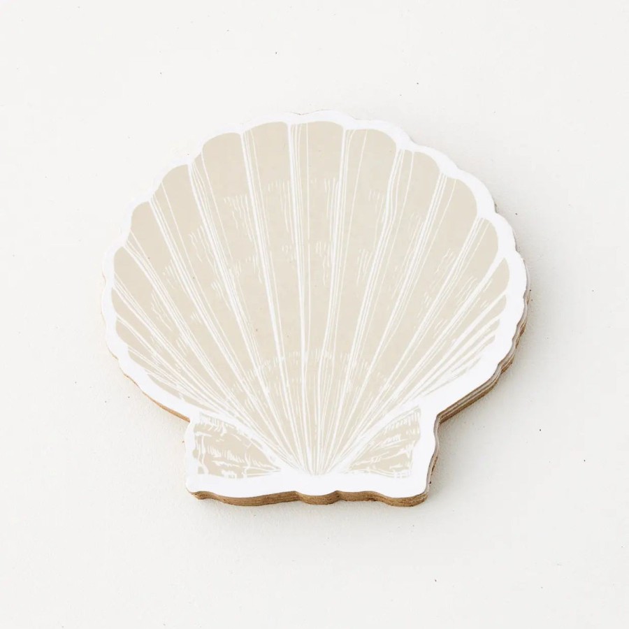 GigiandTom Clam Shell Coaster Set Of 4 Natural | Tableware