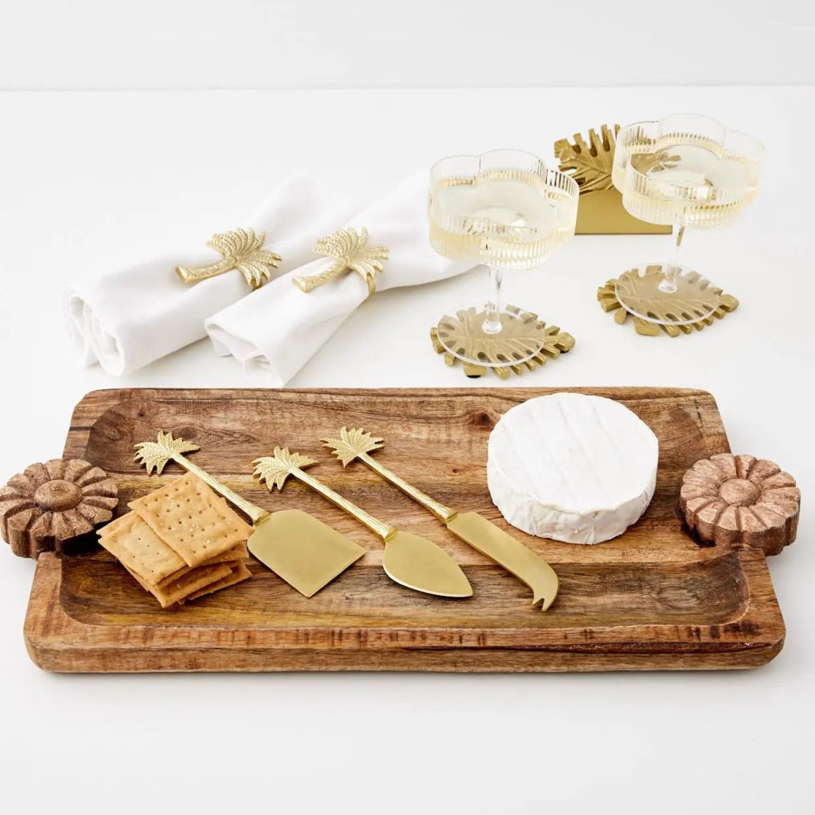 GigiandTom Miami Brass Cheese Knife Set | Serveware