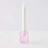 GigiandTom Briolette Crystal Taper Candle Holder Pink | Candle Holders