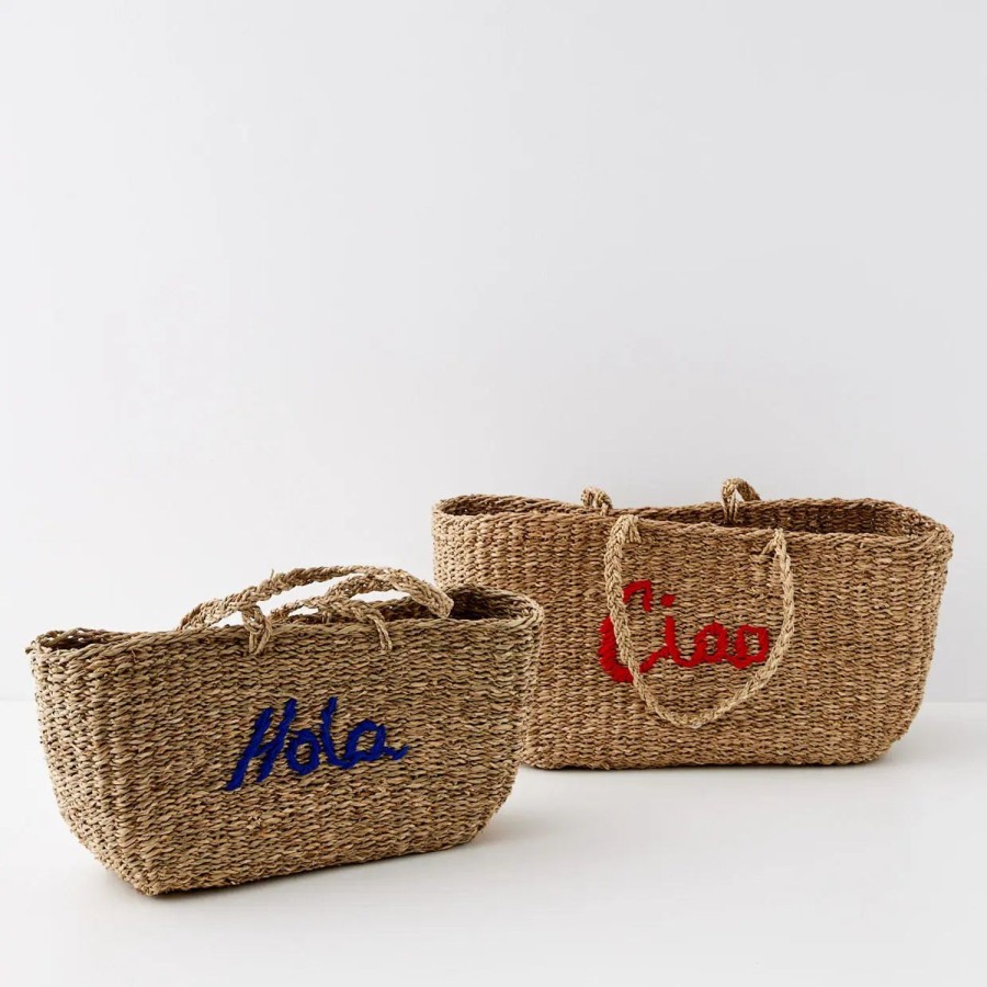 GigiandTom Riviera Rattan Basket Shopper Set | Decorative Objects & Trays