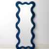 GigiandTom Kinked Wavy Velvet Full Length Mirror Blue | Mirrors