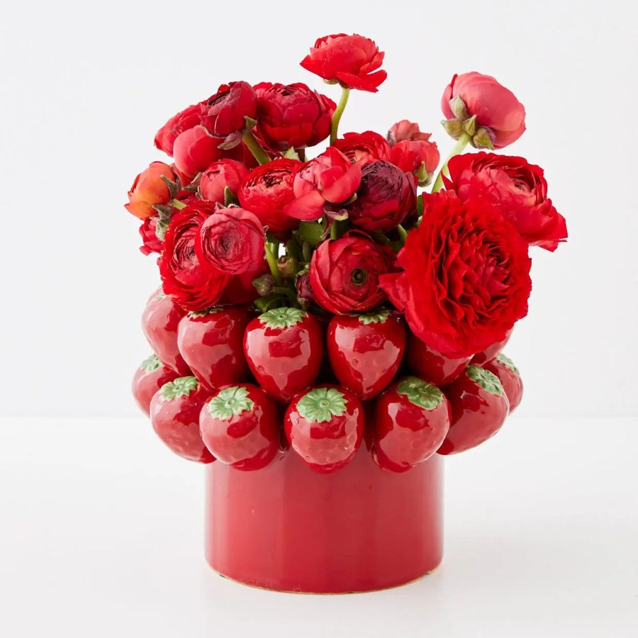 GigiandTom Strawberry Bouquet Ceramic Vase | Vases