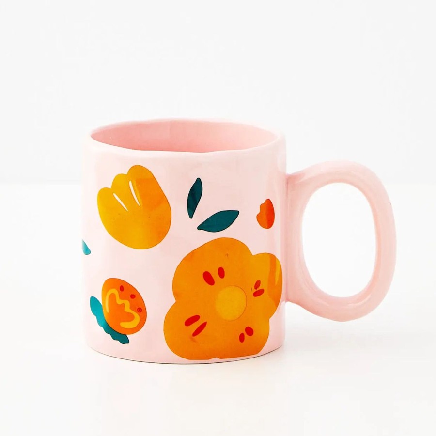 GigiandTom Springtime Ceramic Mug Pink | Mugs & Teacups