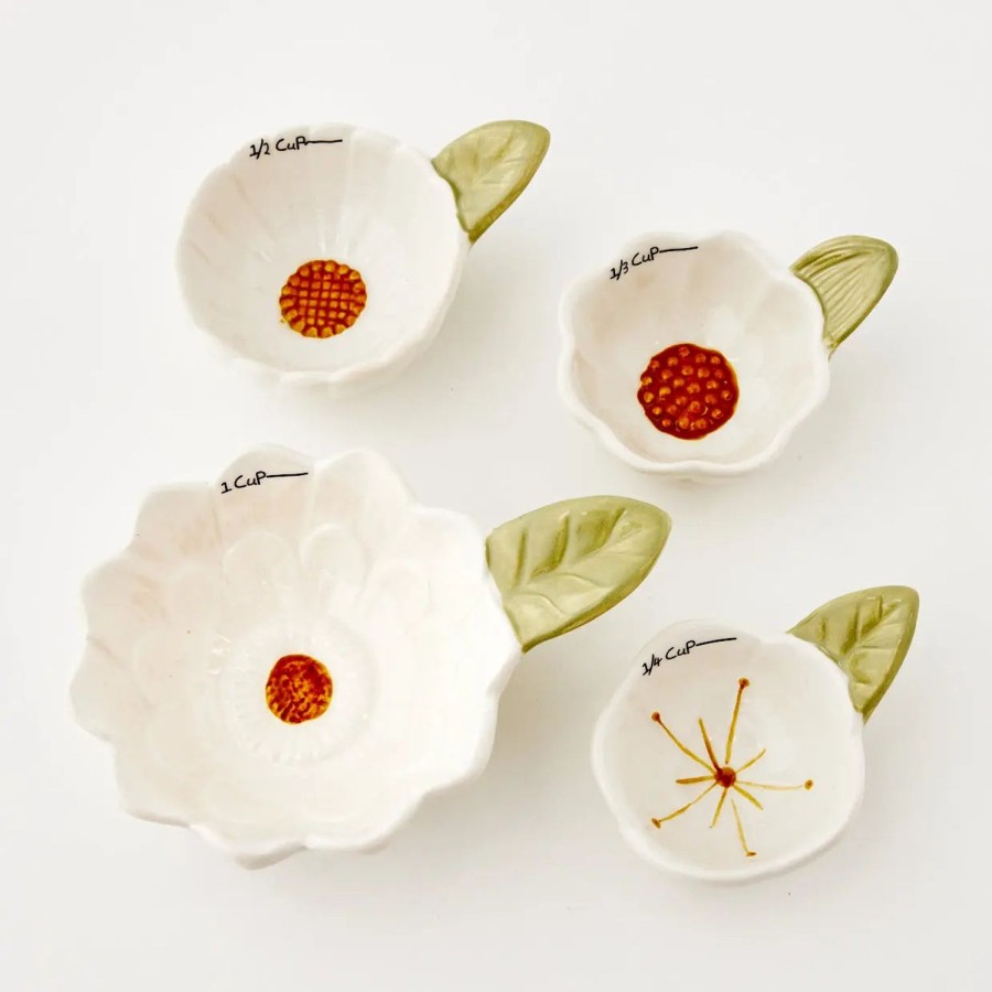 GigiandTom Daisy Ceramic Measuring Cup Set | Kitchen Accessories