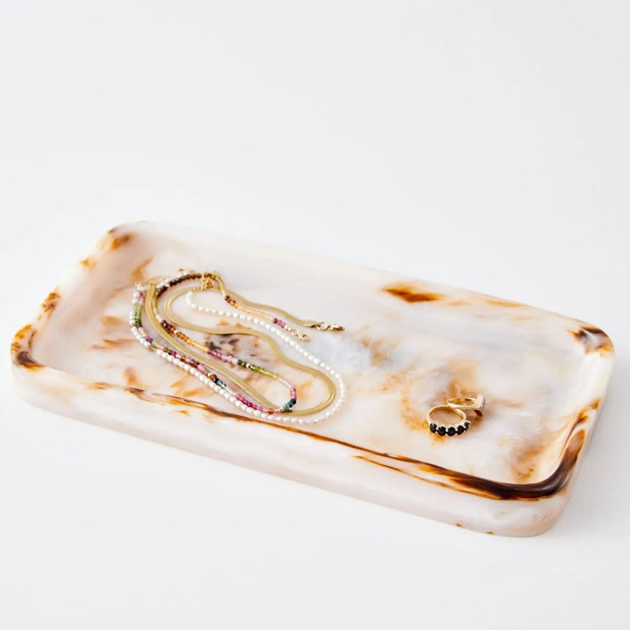 GigiandTom Resin Decorative Tray Tortoiseshell | Decorative Objects & Trays