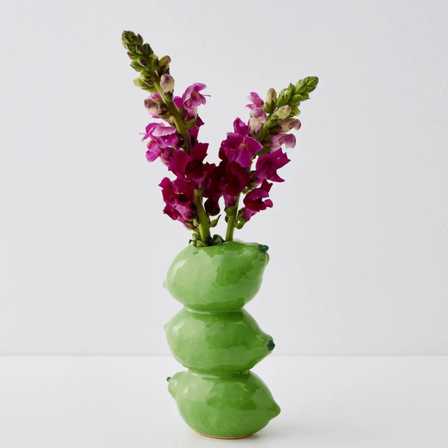 GigiandTom Stacked Lime Ceramic Vase | Vases