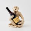 GigiandTom Charlie Chimp Resin Wine Holder Gold | Decorative Objects & Trays