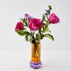 GigiandTom Cushion Crystal Cut Coloured Vase Amber | Vases