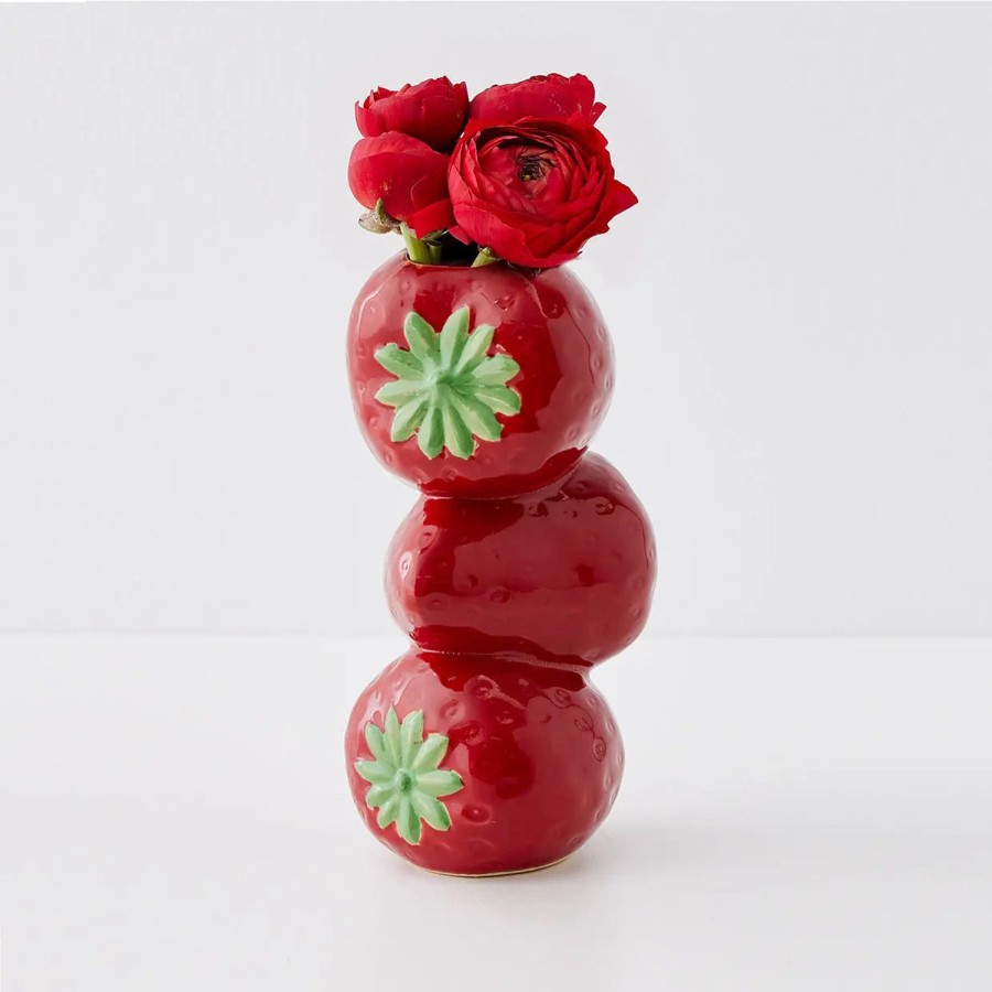 GigiandTom Stacked Strawberry Ceramic Vase | Vases