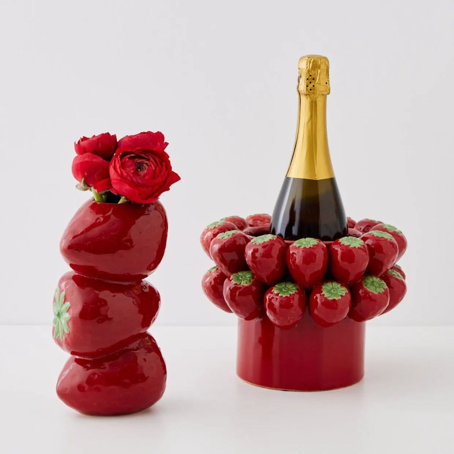 GigiandTom Stacked Strawberry Ceramic Vase | Vases