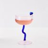 GigiandTom Swirl Stem Cocktail Glass Pink/Blue | Cocktail Glasses