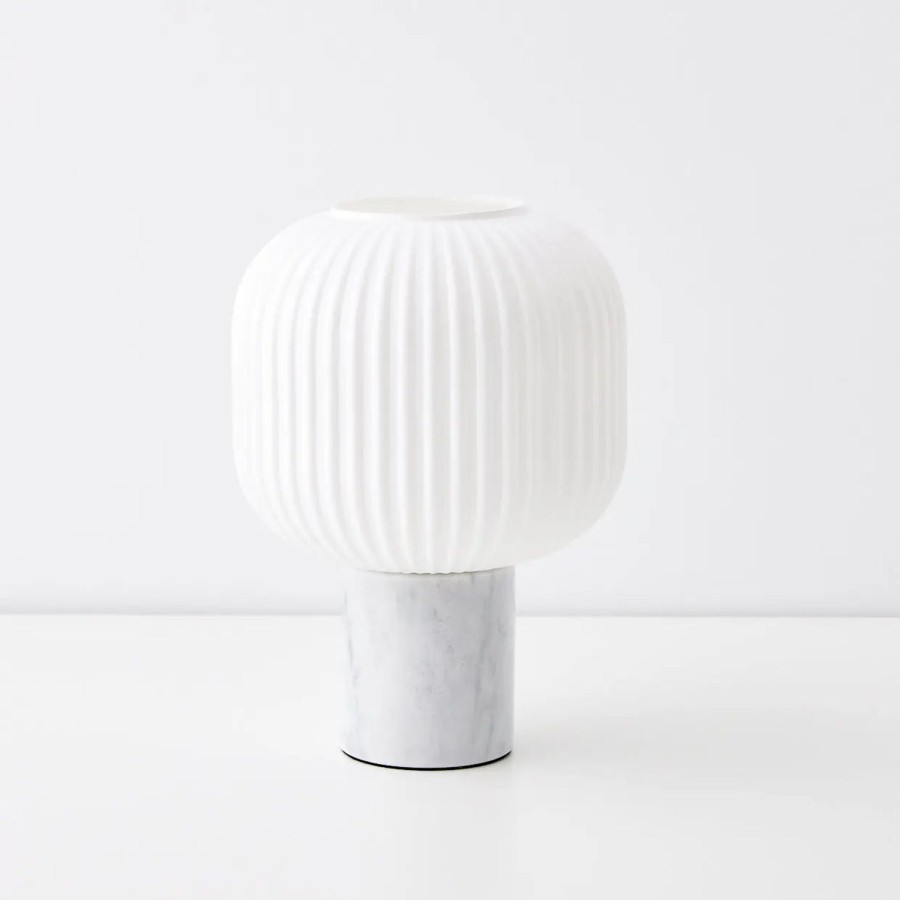 GigiandTom Accordion Marble Table Lamp White | Lighting