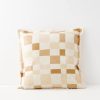 GigiandTom Checkered Fringed Cushion With Insert Beige | Cushions & Throws