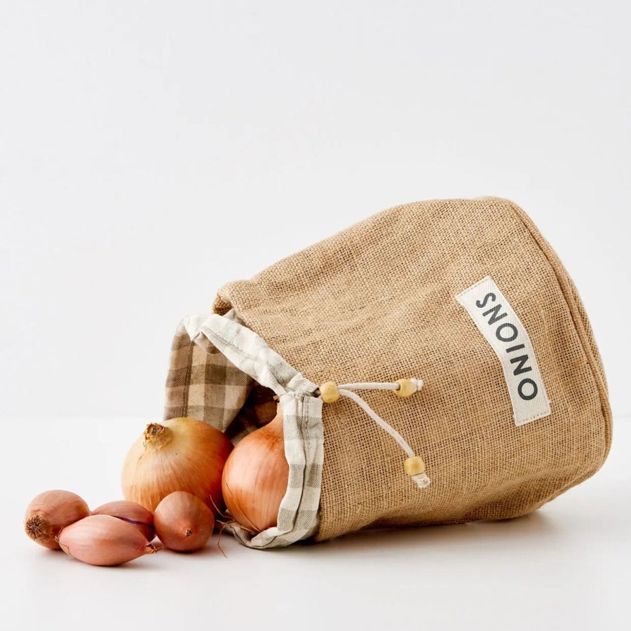 GigiandTom Farmstead Cotton/Jute Onion Bag | Pantry & Fridge Storage