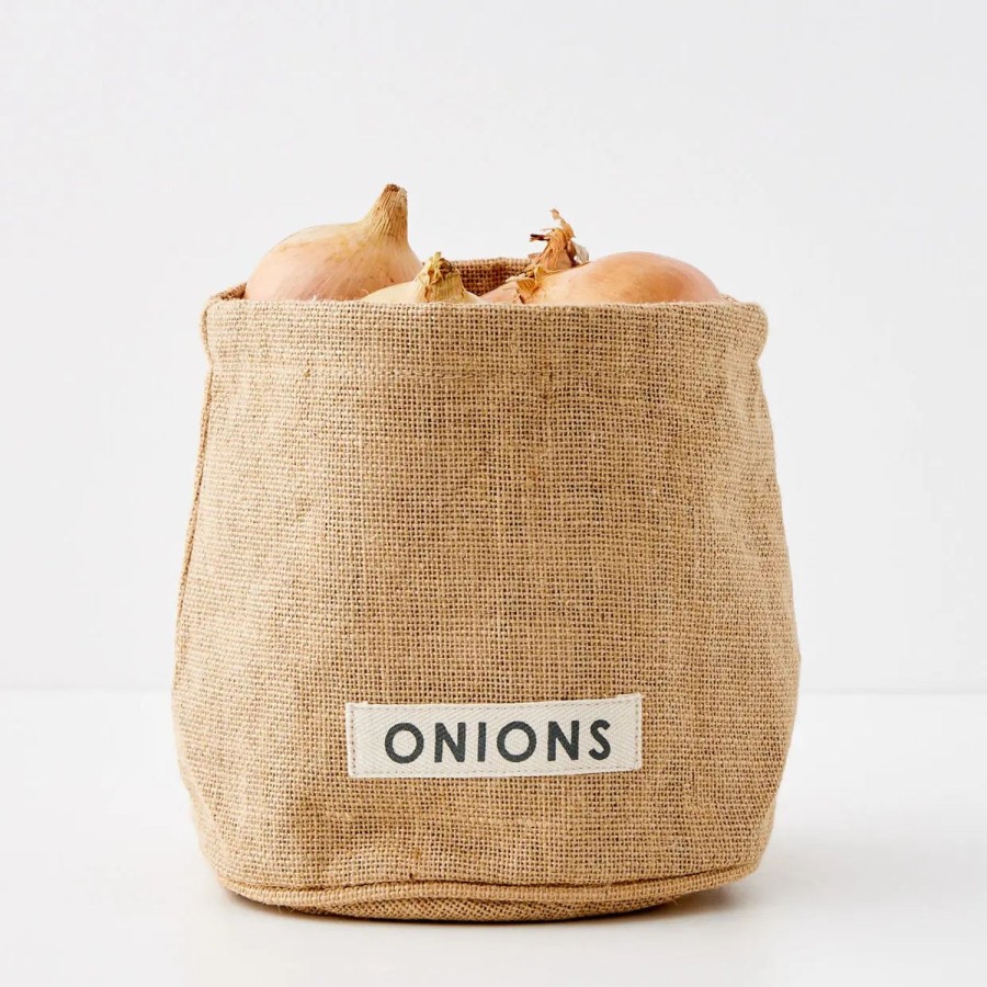 GigiandTom Farmstead Cotton/Jute Onion Bag | Pantry & Fridge Storage