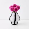 GigiandTom Ribboned Coloured Glass Vase White/Black | Vases