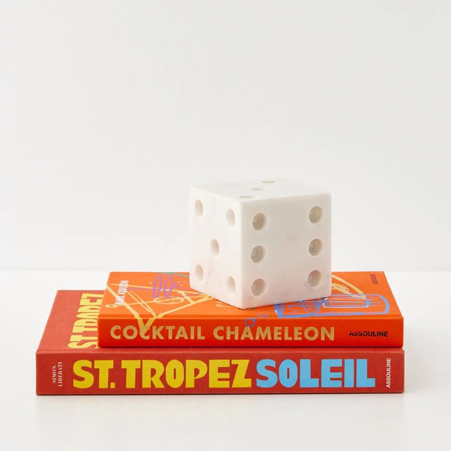 GigiandTom Marble Dice Sculpture White | Decorative Objects & Trays