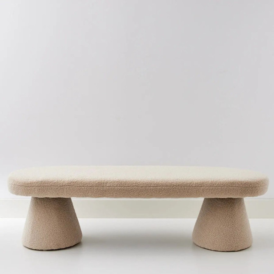 GigiandTom Boucle Bench Seat Cream | Furniture