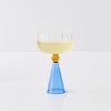 GigiandTom Champagne Cocktail Glass Clear/Navy | Wine Glasses