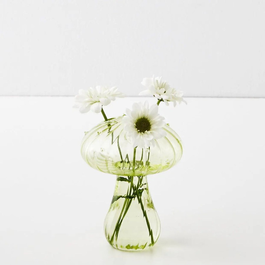 GigiandTom Mushroom Coloured Glass Vase Green | Vases