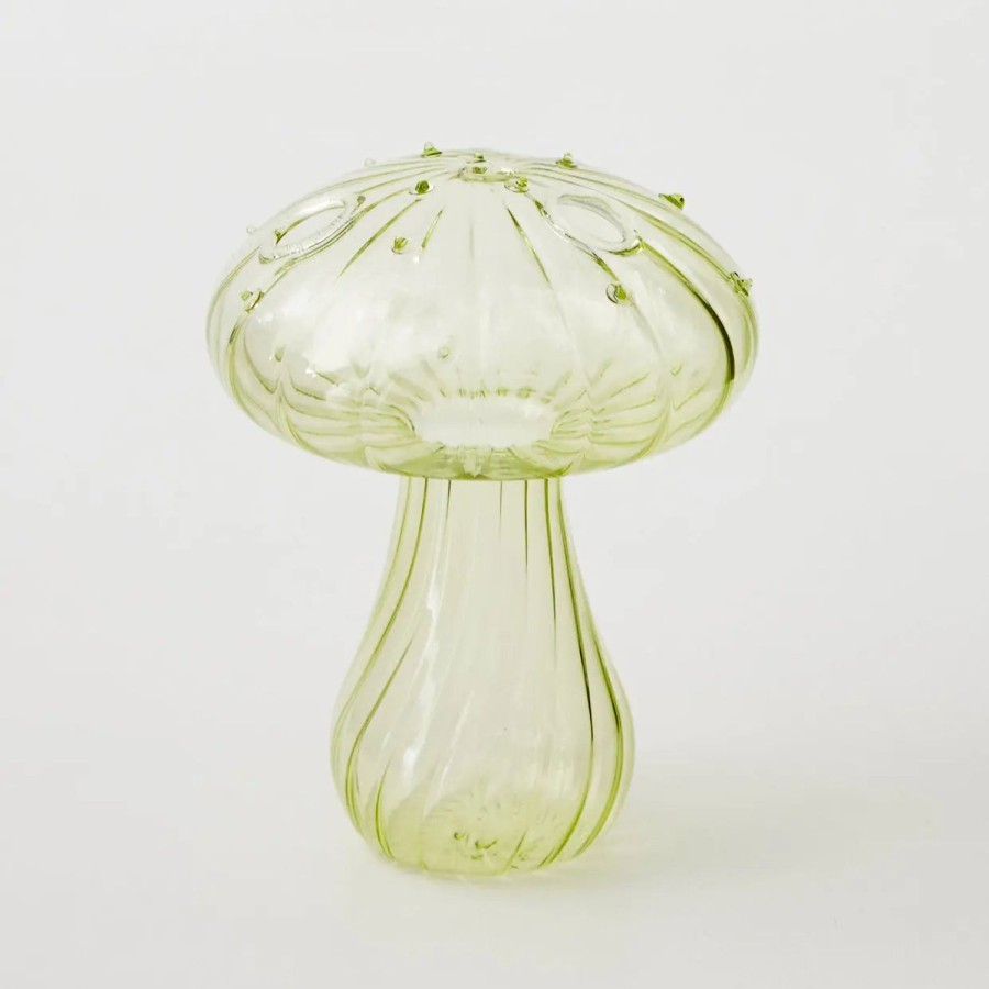 GigiandTom Mushroom Coloured Glass Vase Green | Vases