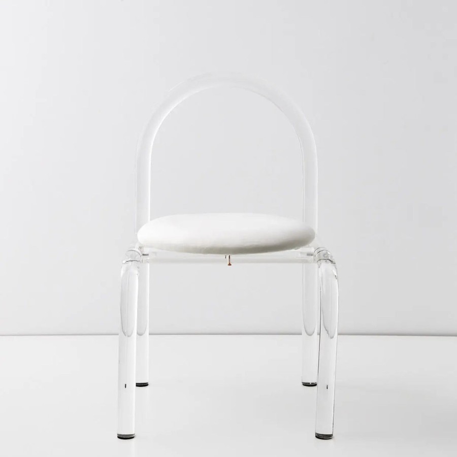 GigiandTom Arch Lucite Accent Chair White | Furniture