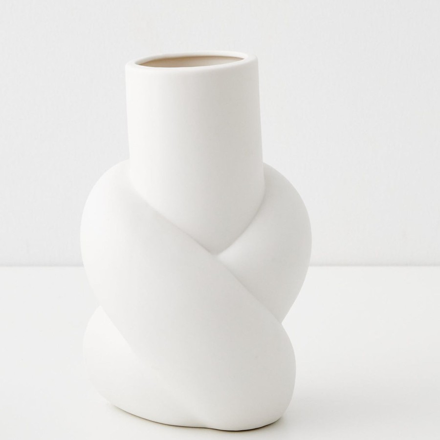 GigiandTom Knot Ceramic Vase White | Vases