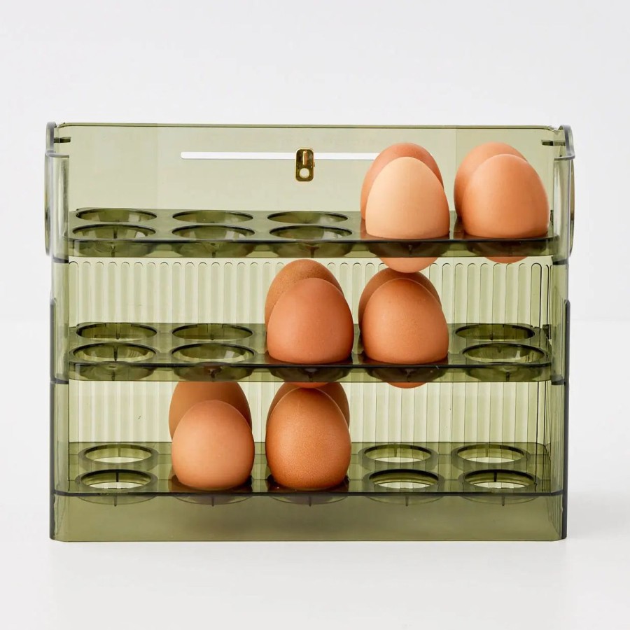 GigiandTom Acrylic Kitchen Egg Holder | Pantry & Fridge Storage