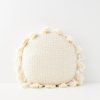 GigiandTom Round Tassel Cushion With Insert White | Cushions & Throws