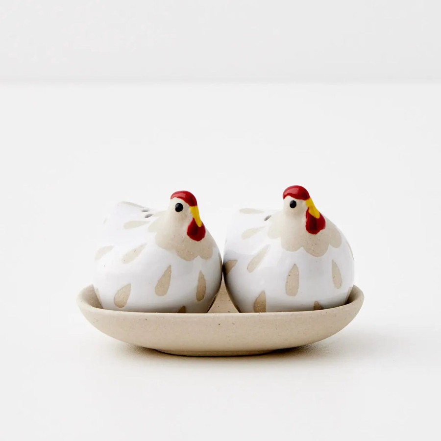 GigiandTom Feeling Clucky Ceramic Salt & Pepper Shakers | Tableware