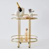 GigiandTom Retro Two-Tier Metal Bar Cart Gold | Bar Tools & Accessories