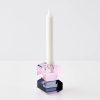 GigiandTom Edgy Crystal Taper Candle Holder Smoke Pink | Candle Holders