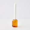 GigiandTom Briolette Crystal Taper Candle Holder Amber | Candle Holders