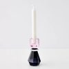 GigiandTom Queen Crystal Taper Candle Holder Black Pink | Candle Holders