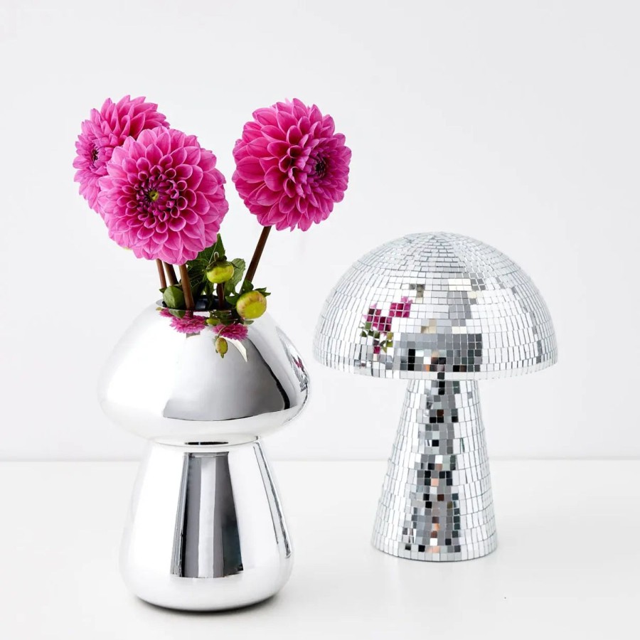 GigiandTom Mushroom Glass Vase Silver | Vases